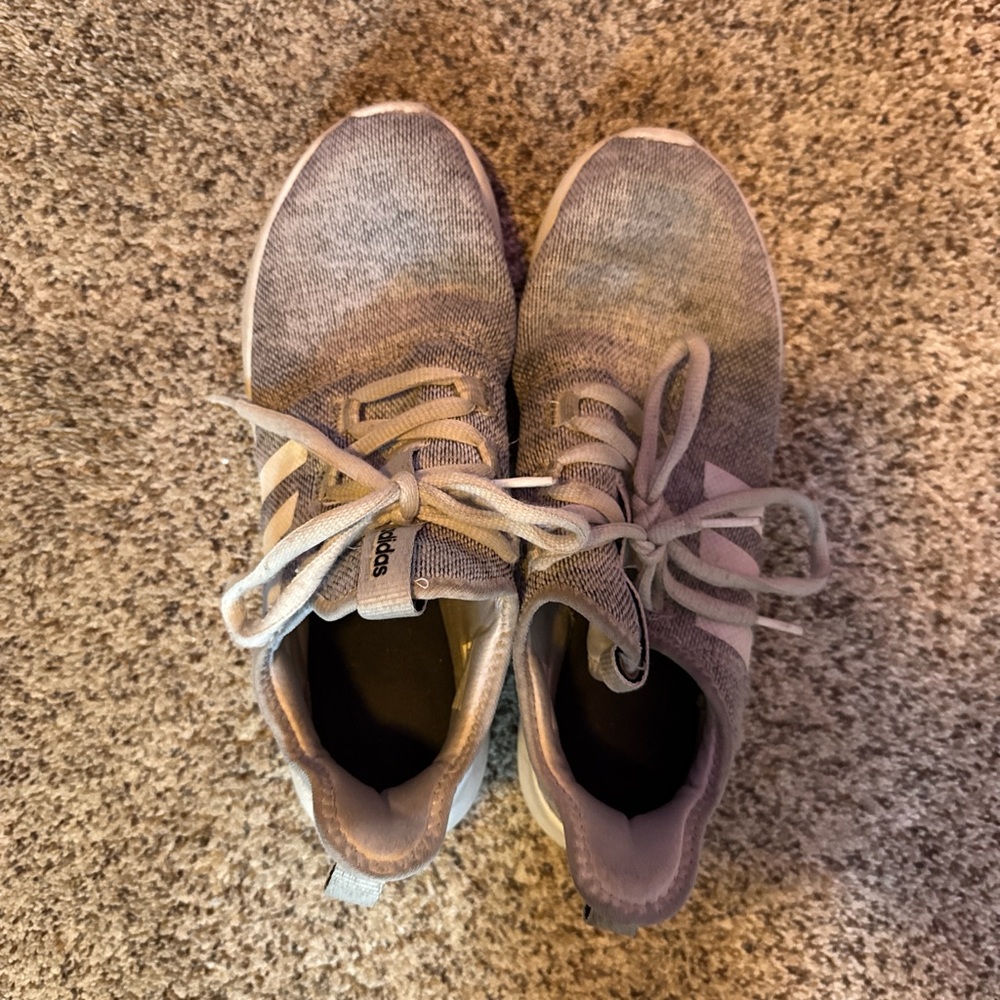 Adidas Light Gray Knit Sneakers